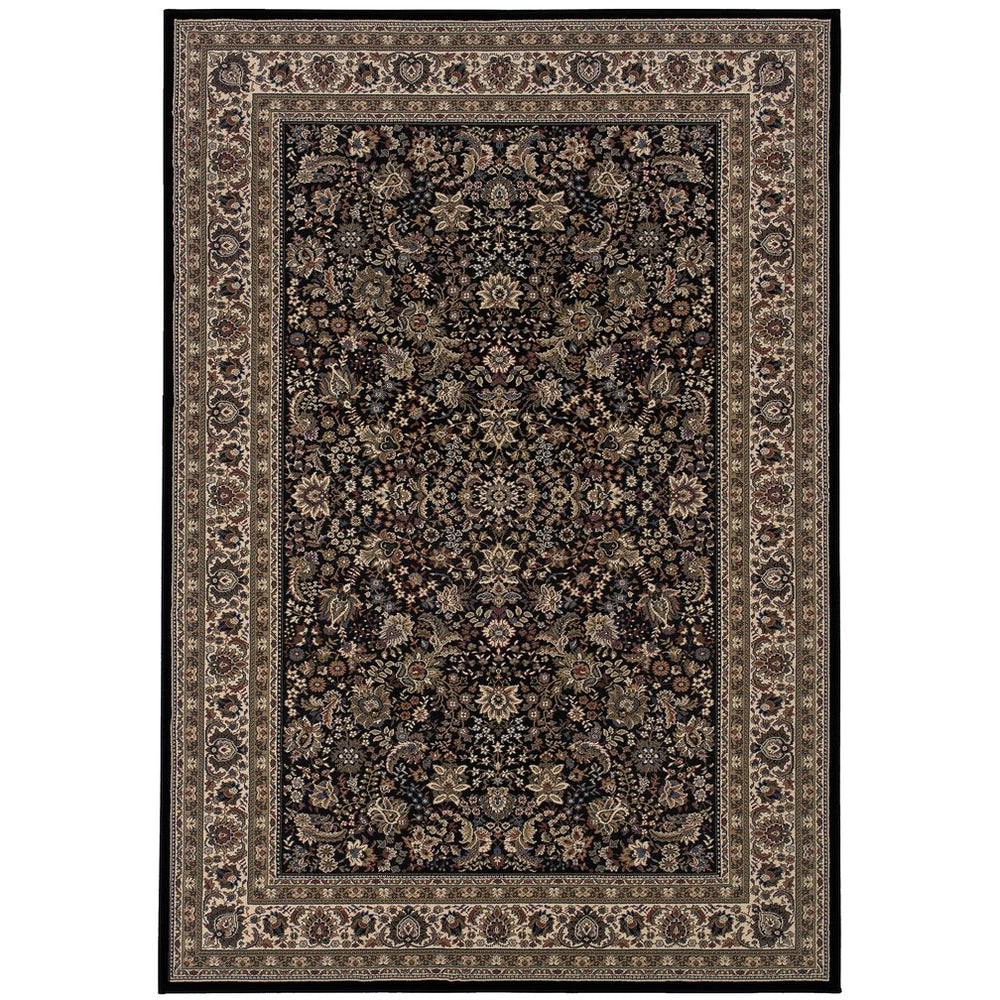 Oriental Weavers Ariana Indoor Area Rug - Timeless Traditional Design With Stunning Oriental Patterns For Your Home Black,Ivory Polypropylene A213k8060090st