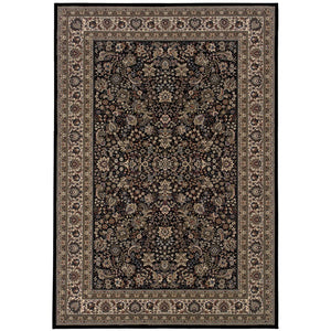Oriental Weavers Ariana Indoor Area Rug - Timeless Traditional Design With Stunning Oriental Patterns For Your Home Black,Ivory Polypropylene A213k8060090st