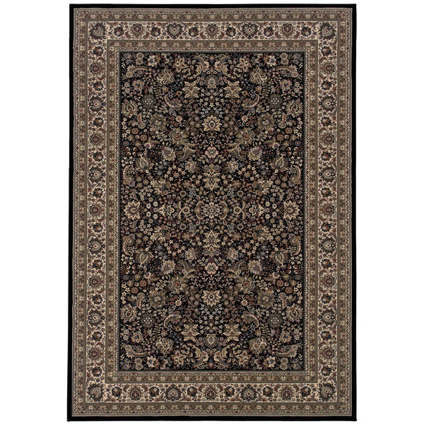 Oriental Weavers Ariana Indoor Area Rug - Timeless Traditional Design With Stunning Oriental Patterns For Your Home Black,Ivory Polypropylene A213k8060090st