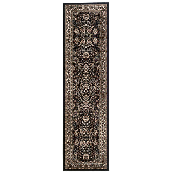 Oriental Weavers Ariana Indoor Area Rug - Timeless Traditional Design With Stunning Oriental Patterns For Your Home Black,Ivory Polypropylene A213k8068235st