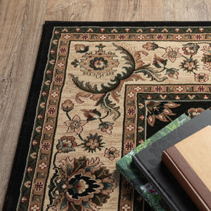 Oriental Weavers Ariana Indoor Area Rug - Exquisite Traditional Craftsmanship With Elegant Oriental Patterns Black,Ivory Polypropylene A311k3068235st