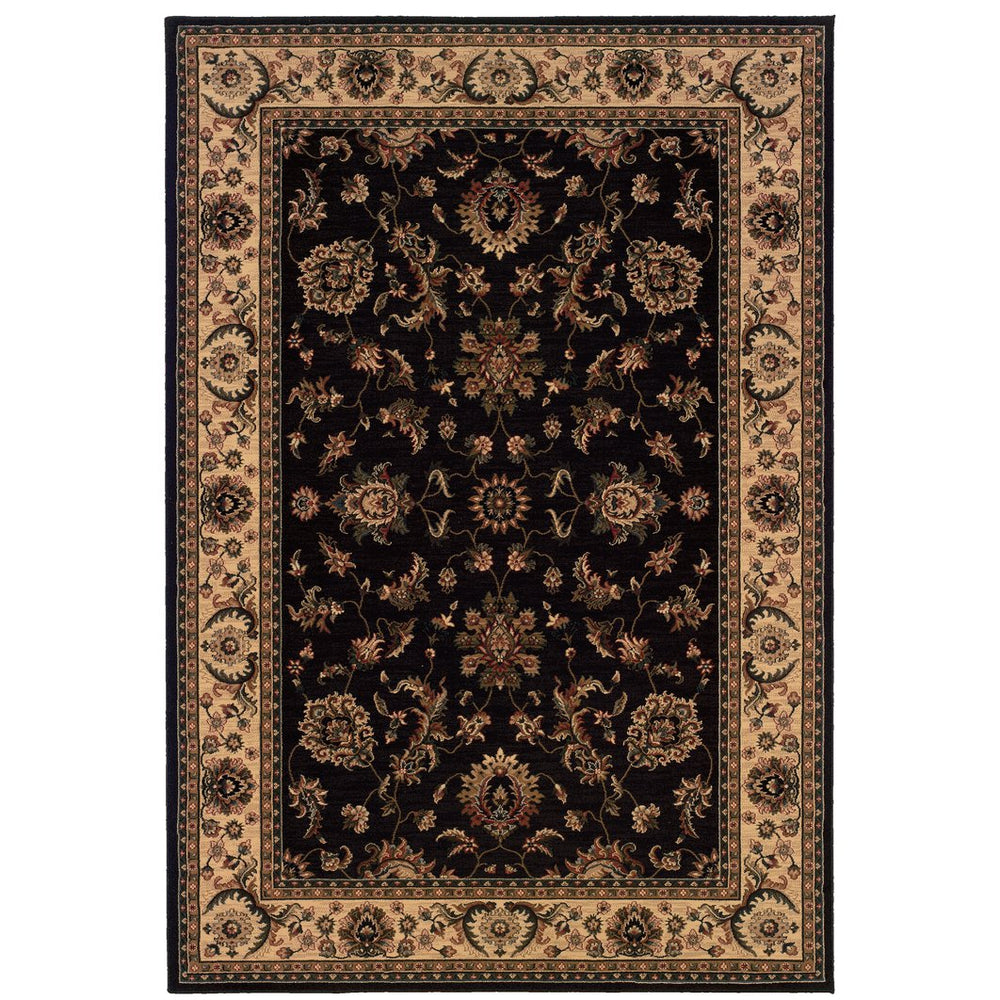 Oriental Weavers Ariana Indoor Area Rug - Exquisite Traditional Craftsmanship With Elegant Oriental Patterns Black,Ivory Polypropylene A311k3120180st