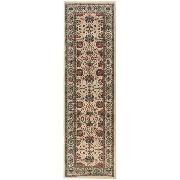 Oriental Weavers Ariana Indoor Area Rug - Exquisite Traditional Design With Oriental Patterns For Timeless Elegance Ivory,Red Polypropylene A431o3068235st