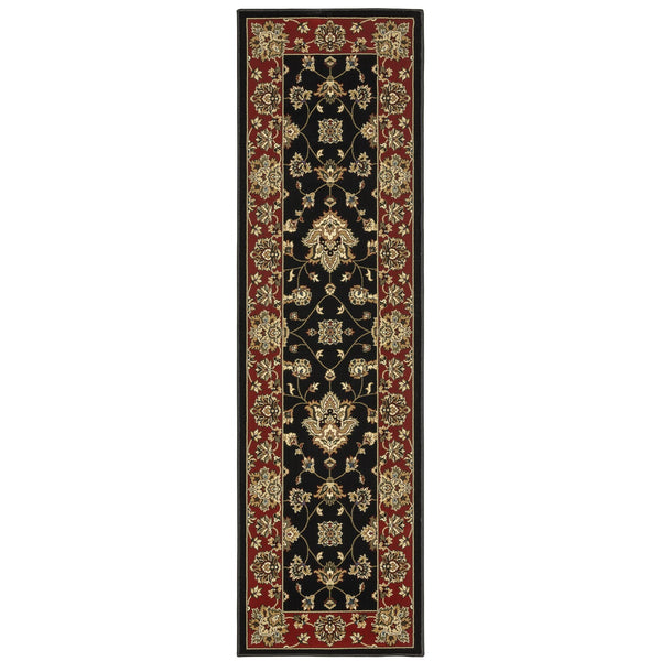 Oriental Weavers Ariana Indoor Area Rug - Traditional Elegance With Modern Hues And Exquisite Handcrafted Design Black,Red Polypropylene A623m3068235st