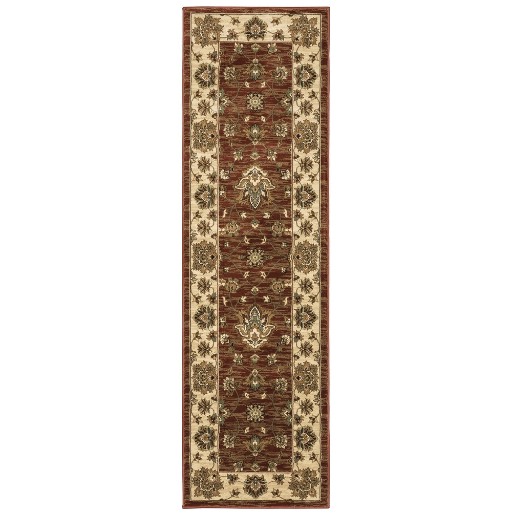 Oriental Weavers Ariana Elegant Indoor Area Rug - Timeless Traditional Design With Luxurious Craftsmanship And Style Red,Ivory Polypropylene A623v3300390st