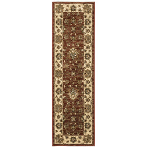Oriental Weavers Ariana Elegant Indoor Area Rug - Timeless Traditional Design With Luxurious Craftsmanship And Style Red,Ivory Polypropylene A623v3068235st