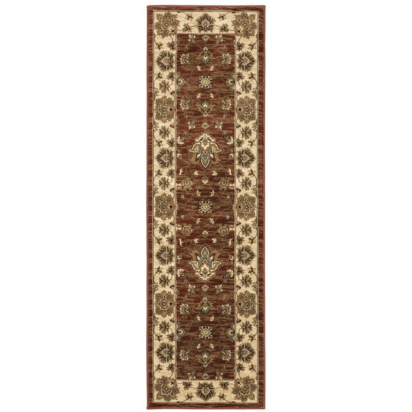 Oriental Weavers Ariana Elegant Indoor Area Rug - Timeless Traditional Design With Luxurious Craftsmanship And Style Red,Ivory Polypropylene A623v3068235st