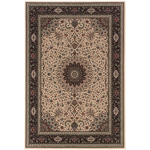 Oriental Weavers Ariana Indoor Area Rug - Elegant Traditional Design With Oriental Patterns And Luxurious Craftsmanship Ivory,Black Polypropylene A095i8120180st