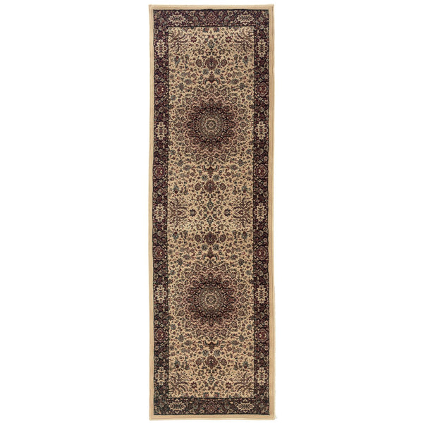 Oriental Weavers Ariana Indoor Area Rug - Elegant Traditional Design With Oriental Patterns And Luxurious Craftsmanship Ivory,Black Polypropylene A095i8080285st
