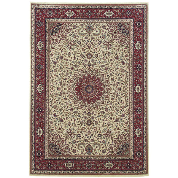 Oriental Weavers Ariana Indoor Area Rug - Beautiful Traditional Oriental Design With Exceptional Craftsmanship And Style Ivory,Red Polypropylene A095j3120180st