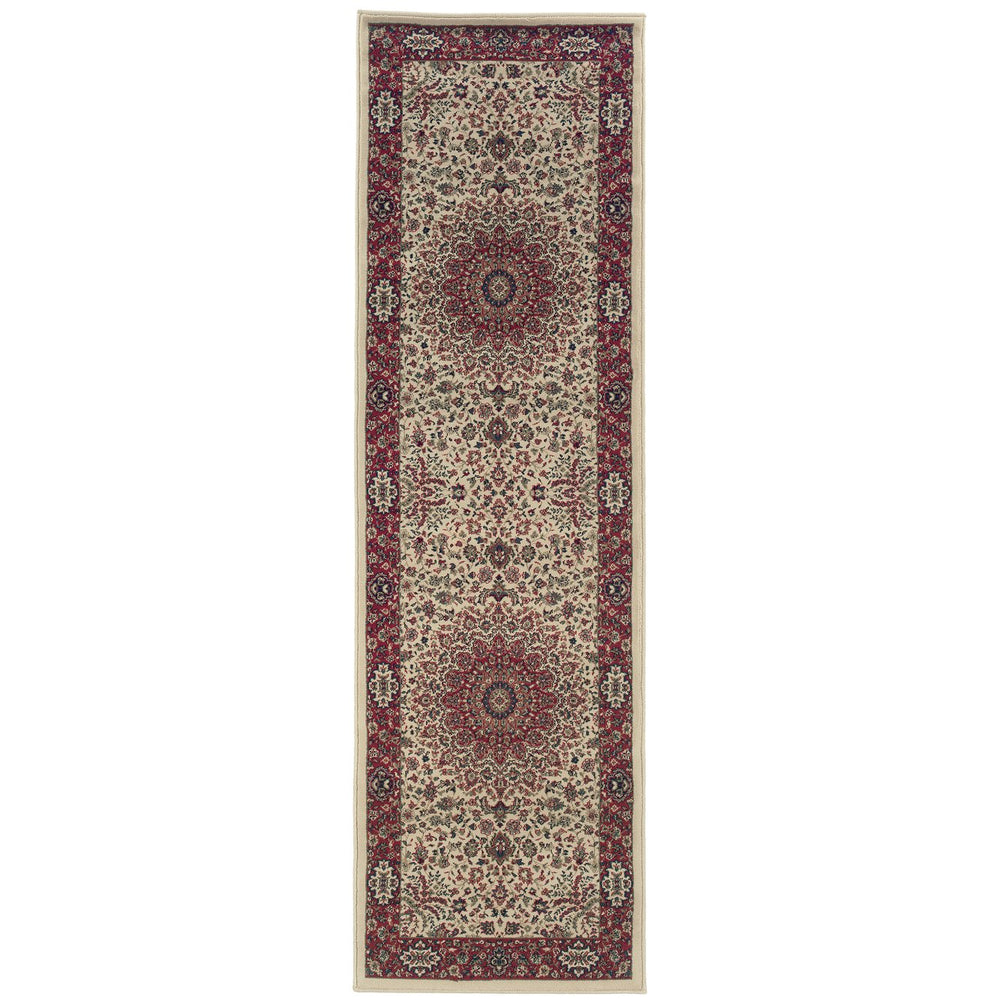 Oriental Weavers Ariana Indoor Area Rug - Beautiful Traditional Oriental Design With Exceptional Craftsmanship And Style Ivory,Red Polypropylene A095j3080285st