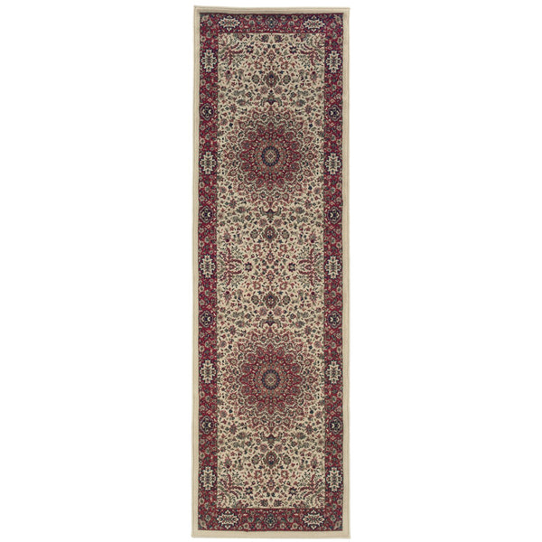 Oriental Weavers Ariana Indoor Area Rug - Beautiful Traditional Oriental Design With Exceptional Craftsmanship And Style Ivory,Red Polypropylene A095j3080285st