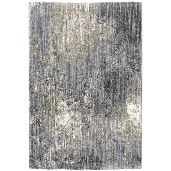 Oriental Weavers Aspen Super Soft Indoor Area Rug - Stunning Shades Of Blue & Gray In Modern Abstract Design Grey,Ivory Polyester Aspen2060w117165st