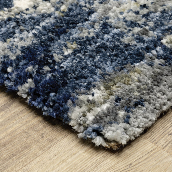 Oriental Weavers Aspen Luxurious Soft Shag Area Rug In Stunning Blue And Gray For Stylish Indoor Decor Enhancement Grey,Blue Polyester A2061l117165st
