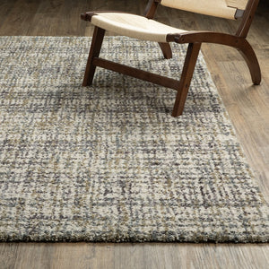 Oriental Weavers Aspen Ivory & Gold Shag Area Rug – Luxurious Soft Microfiber With Modern Abstract Design Ivory,Gold Polyester A2877b068230st