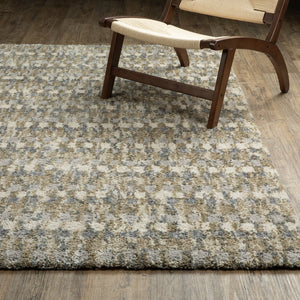 Oriental Weavers Aspen Gold And Grey Indoor Area Rug - Soft Microfiber Polyester Shag With Modern Abstract Design Gold,Grey Polyester A3052a240330st