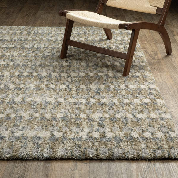 Oriental Weavers Aspen Gold And Grey Indoor Area Rug - Soft Microfiber Polyester Shag With Modern Abstract Design Gold,Grey Polyester A3052a240330st