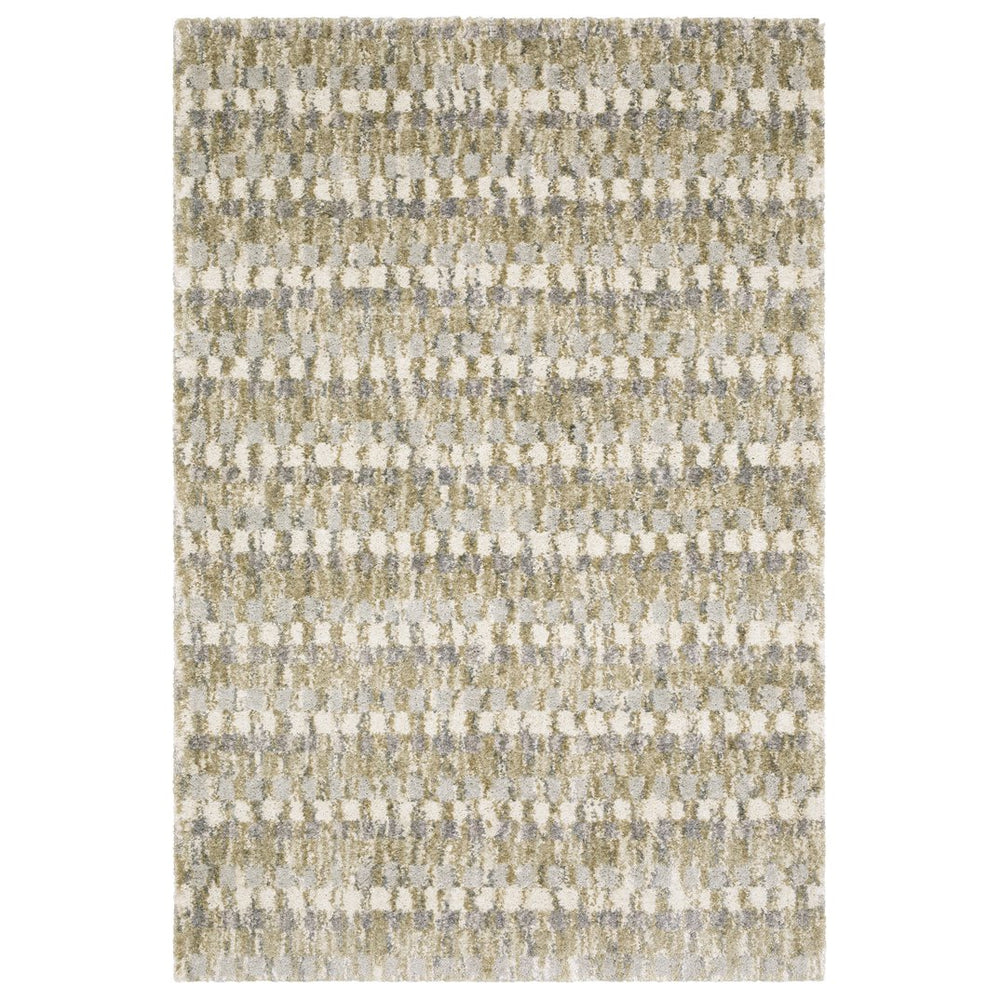 Oriental Weavers Aspen Gold And Grey Indoor Area Rug - Soft Microfiber Polyester Shag With Modern Abstract Design Gold,Grey Polyester A3052a240330st