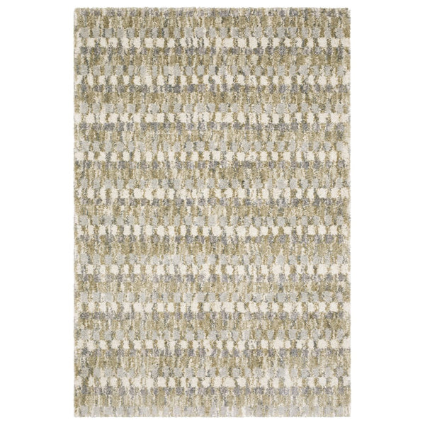 Oriental Weavers Aspen Gold And Grey Indoor Area Rug - Soft Microfiber Polyester Shag With Modern Abstract Design Gold,Grey Polyester A3052a240330st