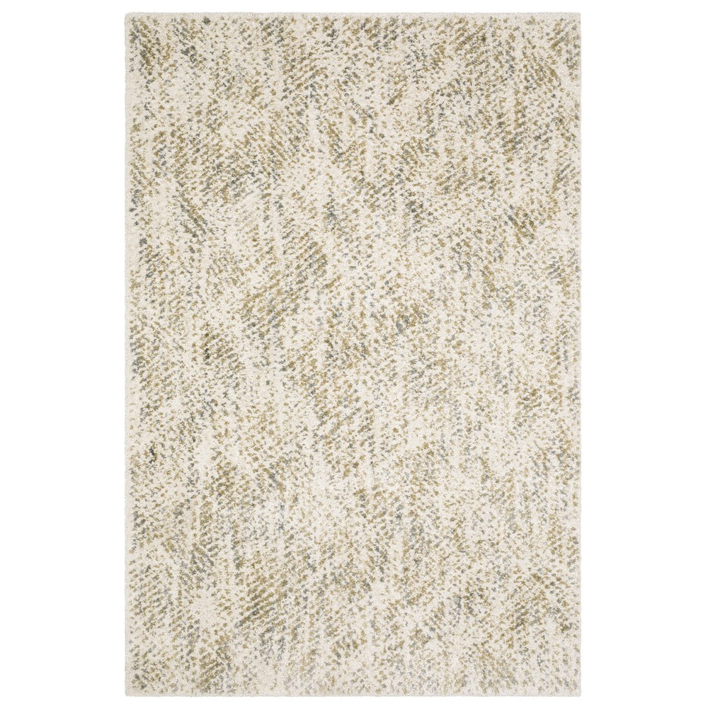Oriental Weavers Aspen Luxury Shag Area Rug In Ivory And Gold - Soft Microfiber Polyester With Modern Abstract Design Ivory,Gold Polyester A3154e240330st