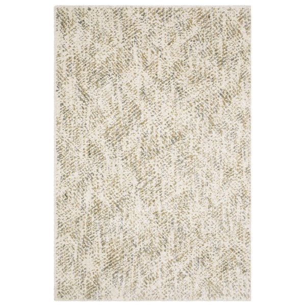 Oriental Weavers Aspen Luxury Shag Area Rug In Ivory And Gold - Soft Microfiber Polyester With Modern Abstract Design Ivory,Gold Polyester A3154e240330st