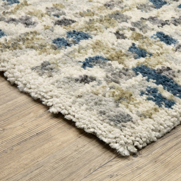 Oriental Weavers Aspen Ivory/Blue Indoor Area Rug - Luxurious Soft Microfiber For A Cozy Modern Living Space Ivory,Blue Polyester A3514a200290st