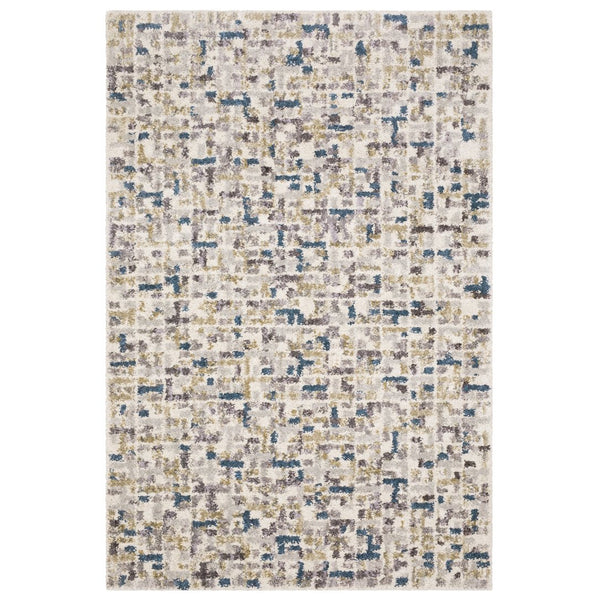 Oriental Weavers Aspen Ivory/Blue Indoor Area Rug - Luxurious Soft Microfiber For A Cozy Modern Living Space Ivory,Blue Polyester A3514a200290st