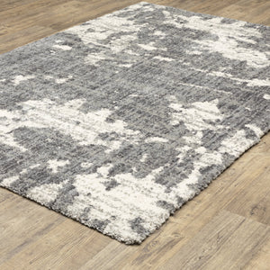 Oriental Weavers Aspen Luxurious Soft Shag Area Rug - Modern Abstract Design In Beautiful Shades Of Blue And Gray Grey,Ivory Polyester A003h9117165st