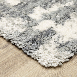 Oriental Weavers Aspen Luxurious Soft Shag Area Rug - Modern Abstract Design In Beautiful Shades Of Blue And Gray Grey,Ivory Polyester A003h9117165st