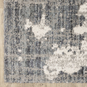 Oriental Weavers Aspen Luxurious Soft Shag Area Rug - Modern Abstract Design In Beautiful Shades Of Blue And Gray Grey,Ivory Polyester A003h9117165st