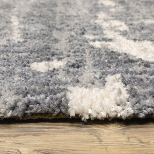Oriental Weavers Aspen Luxurious Soft Shag Area Rug - Modern Abstract Design In Beautiful Shades Of Blue And Gray Grey,Ivory Polyester A003h9117165st