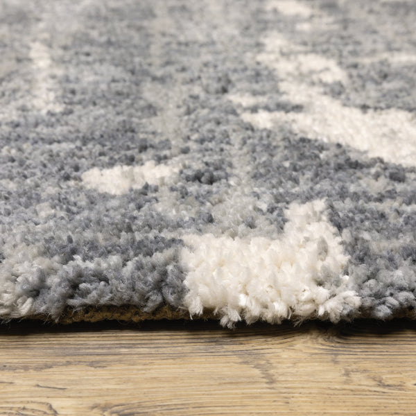 Oriental Weavers Aspen Luxurious Soft Shag Area Rug - Modern Abstract Design In Beautiful Shades Of Blue And Gray Grey,Ivory Polyester A003h9117165st