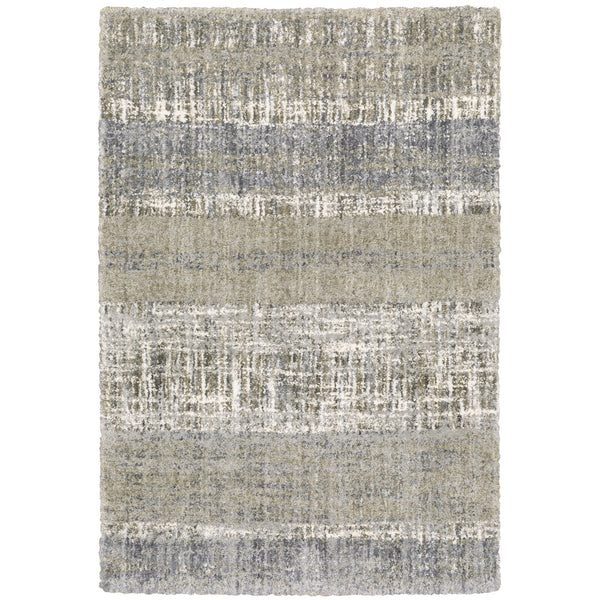 Oriental Weavers Aspen Indoor Area Rug - Soft Space Dyed Microfiber With Modern Abstract Design For Luxurious Spaces Grey,Ivory Polyester A530j9117165st
