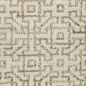 Oriental Weavers Atlas Geometric Maze Runner Rug Nylon Blend Durable Neutral Tones for Modern Interiors 2'3" x 8' A3721G067253ST