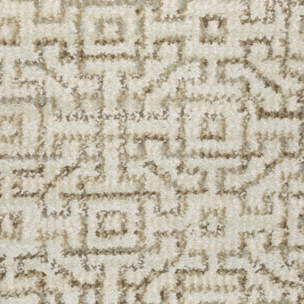 Oriental Weavers Atlas Geometric Maze Runner Rug Nylon Blend Durable Neutral Tones for Modern Interiors 2'3" x 8' A3721G067253ST