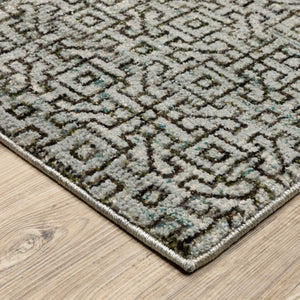 Oriental Weavers Atlas Tonal Geometric Indoor Area Rug Machine Woven Nylon Blend for Modern Living Spaces 3'3" x 5'2" A3721J100170ST
