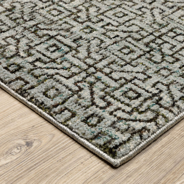 Oriental Weavers Atlas Tonal Geometric Indoor Area Rug Machine Woven Nylon Blend for Modern Living Spaces 3'3" x 5'2" A3721J100170ST