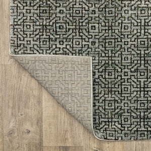 Oriental Weavers Atlas Tonal Geometric Runner Rug Woven Nylon Blend for Modern Industrial Home Interiors 2'6" x 12' A3721J076365ST