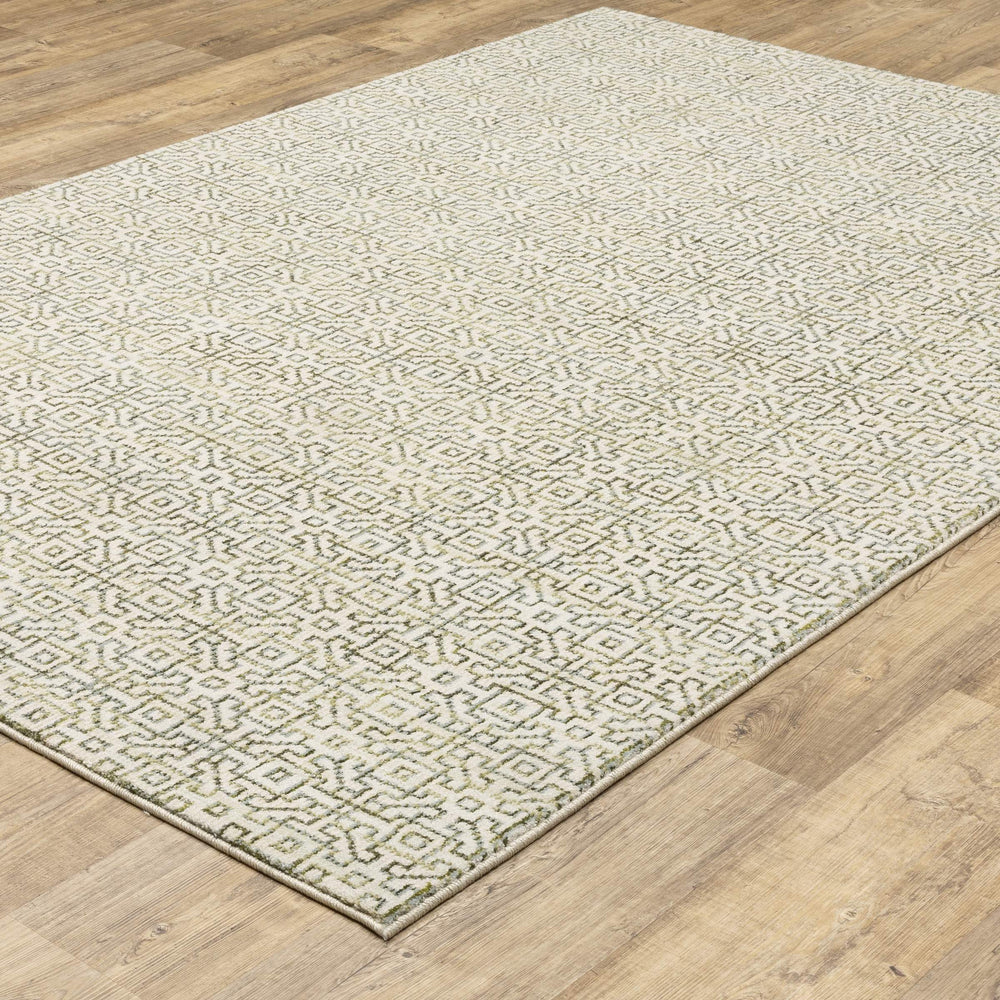 Oriental Weavers Atlas Botanical Geometric Indoor Area Rug Lustrous Nylon Blend for Living and Family Rooms 7'10" x 10'10" A3721K240343ST