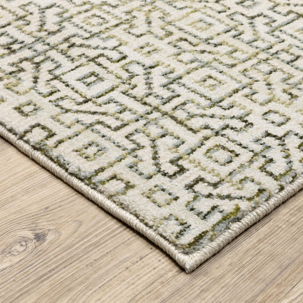 Oriental Weavers Atlas Botanical Geometric Runner Rug Durable Nylon Blend for Home and High Traffic Areas 2'3" x 8' A3721K067253ST