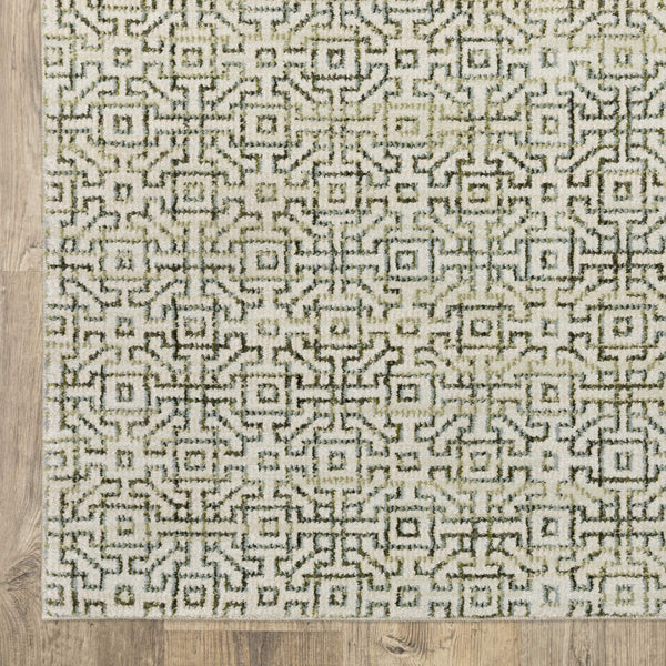 Oriental Weavers Atlas Botanical Geometric Indoor Area Rug Lustrous Nylon Blend for Living and Family Rooms 7'10" x 10'10" A3721K240343ST