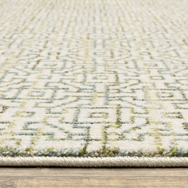 Oriental Weavers Atlas Botanical Geometric Indoor Area Rug Lustrous Nylon Blend for Living and Family Rooms 7'10" x 10'10" A3721K240343ST