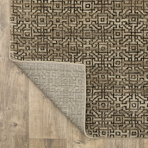 Oriental Weavers Atlas Geometric Runner Rug Nylon Blend Weave for Coastal and Transitional Living Spaces 2'3" x 8' A3721S067253ST