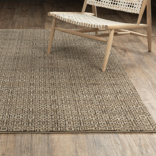 Oriental Weavers Atlas Geometric Runner Rug Nylon Blend Weave for Coastal and Transitional Living Spaces 2'3" x 8' A3721S067253ST