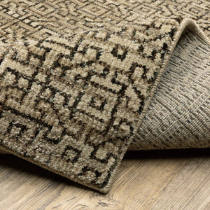 Oriental Weavers Atlas Geometric Runner Rug Nylon Blend Weave for Coastal and Transitional Living Spaces 2'3" x 8' A3721S067253ST