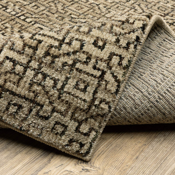 Oriental Weavers Atlas Geometric Runner Rug Nylon Blend Weave for Coastal and Transitional Living Spaces 2'3" x 8' A3721S067253ST