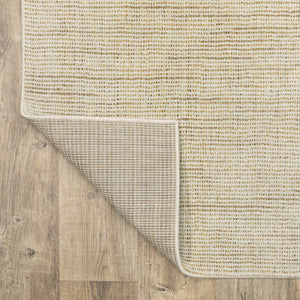 Oriental Weavers Atlas Tonal Ivory Gold Nylon Blend Area Rug with Lustrous Sheen for Modern Interiors 1'10" x 3'2" A3723N058100ST