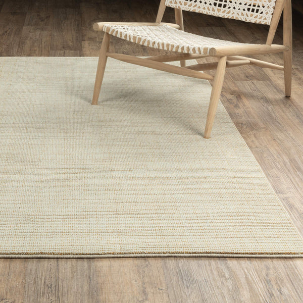 Oriental Weavers Atlas Tonal Ivory Gold Nylon Blend Area Rug with Lustrous Sheen for Modern Interiors 1'10" x 3'2" A3723N058100ST