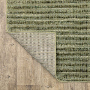 Oriental Weavers Atlas Striped Nylon Runner Rug in Sage and Slate Blue for Modern Living Room or Bedroom 2'3" x 8' A3723R067253ST