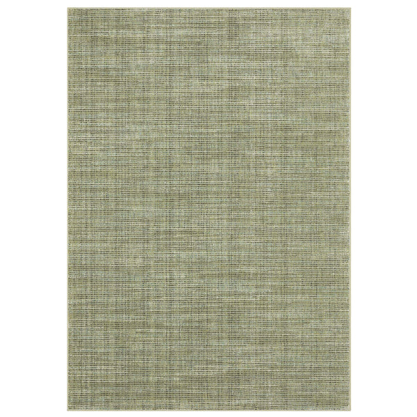 Oriental Weavers Atlas Striped Nylon Runner Rug in Sage and Slate Blue for Modern Living Room or Bedroom 2'3" x 8' A3723R067253ST